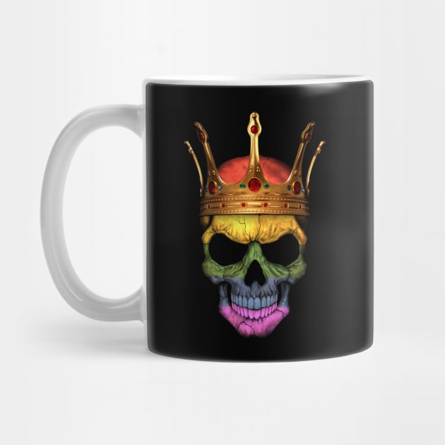 Rainbow Flag Skull with Crown by jeffbartels